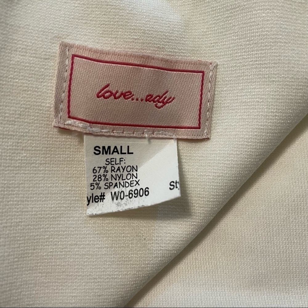 LOVE...ADY Creamy White Scallop Front Fit & Flare Skater Mini Dress. S - Picture 12 of 12